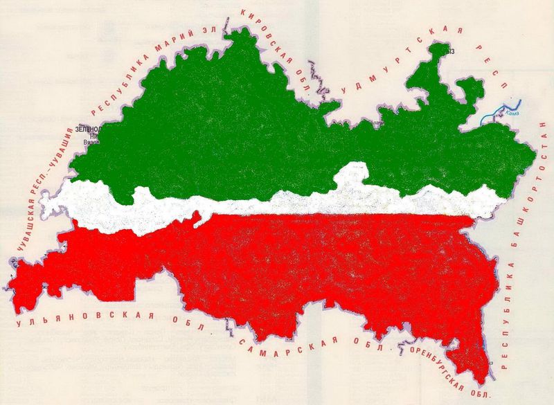 Карта Татарстана после "Созвездие-Йолдызлык 2011"